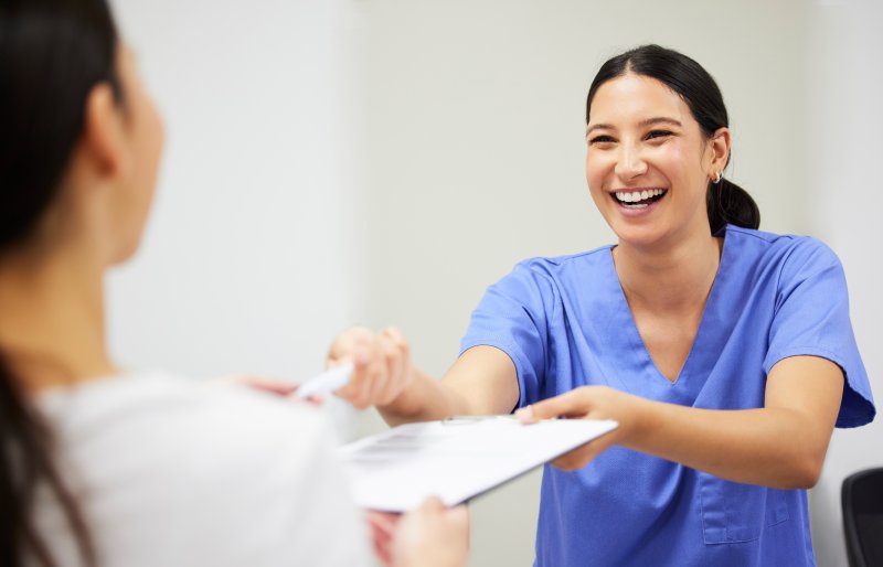 patient preparing to receive treatment